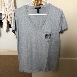 Grey V-neck tshirt